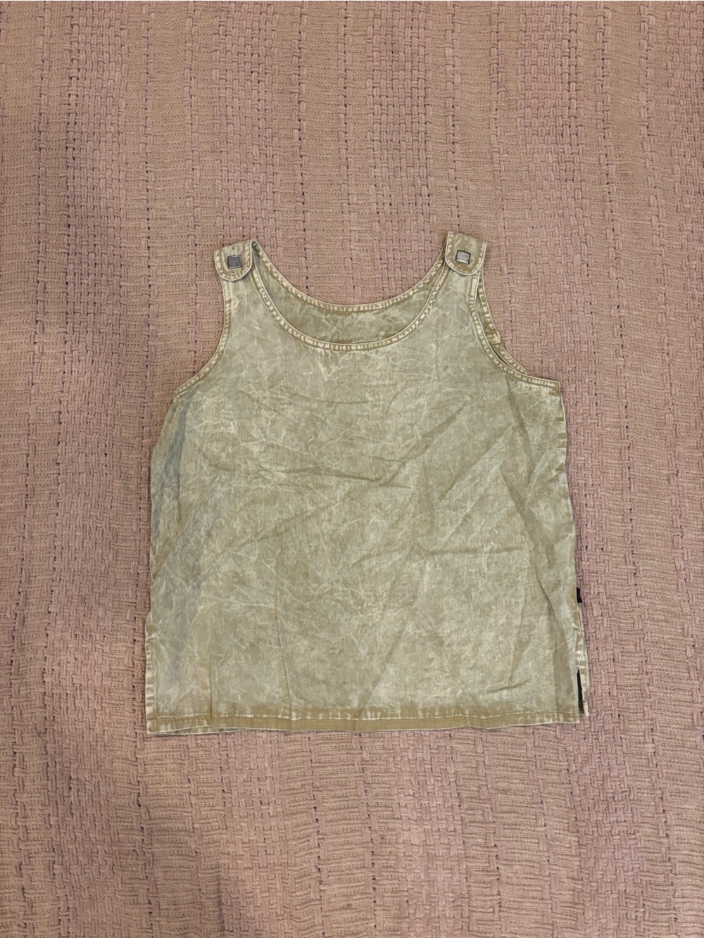 Rustic Green Women's Overalls Top with Adjustable Straps